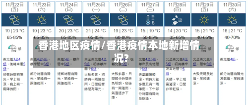 香港地区疫情/香港疫情本地新增情况?