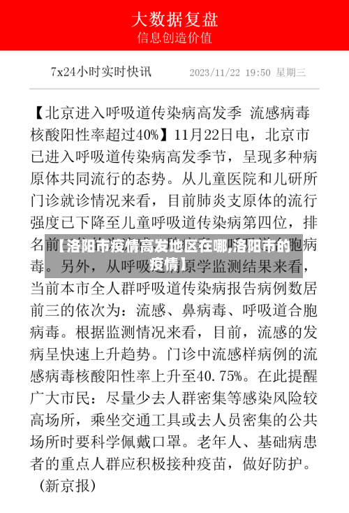 【洛阳市疫情高发地区在哪,洛阳市的疫情】