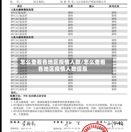 怎么查看各地区疫情人数/怎么查看各地区疫情人数信息