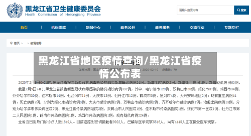 黑龙江省地区疫情查询/黑龙江省疫情公布表-第2张图片