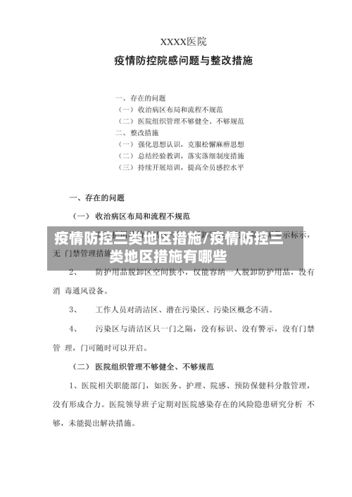 疫情防控三类地区措施/疫情防控三类地区措施有哪些