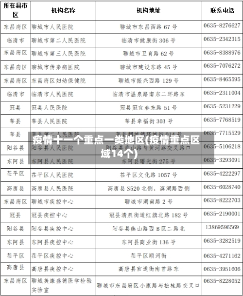 疫情十一个重点一类地区(疫情重点区域14个)-第3张图片