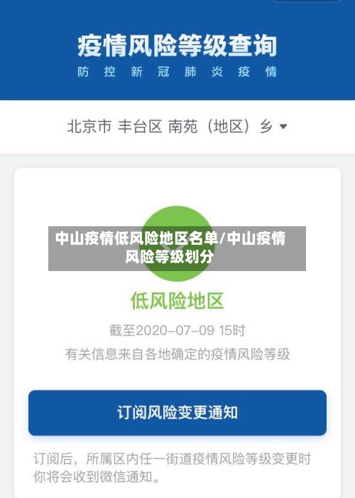 中山疫情低风险地区名单/中山疫情风险等级划分-第2张图片