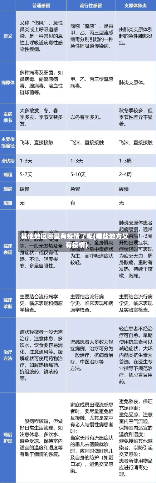 其他地区哪里有疫情了呢(哪些地方又有疫情)