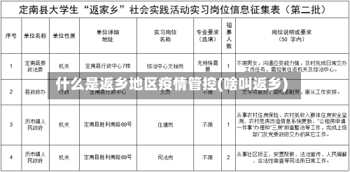 什么是返乡地区疫情管控(啥叫返乡)-第3张图片