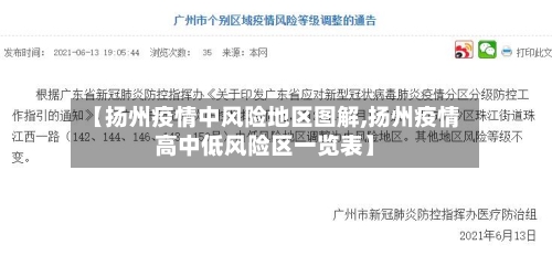 【扬州疫情中风险地区图解,扬州疫情高中低风险区一览表】-第2张图片