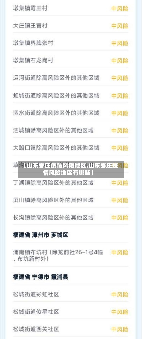 【山东枣庄疫情风险地区,山东枣庄疫情风险地区有哪些】-第3张图片