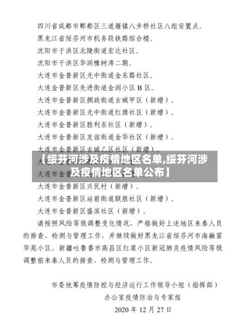 【绥芬河涉及疫情地区名单,绥芬河涉及疫情地区名单公布】