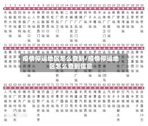 疫情停运地区怎么查到/疫情停运地区怎么查到信息
