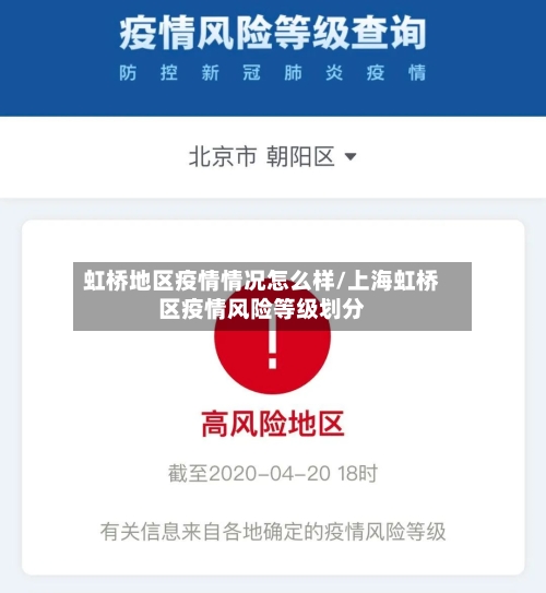 虹桥地区疫情情况怎么样/上海虹桥区疫情风险等级划分
