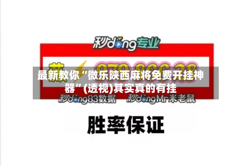 最新教你“微乐陕西麻将免费开挂神器	”(透视)其实真的有挂-第2张图片