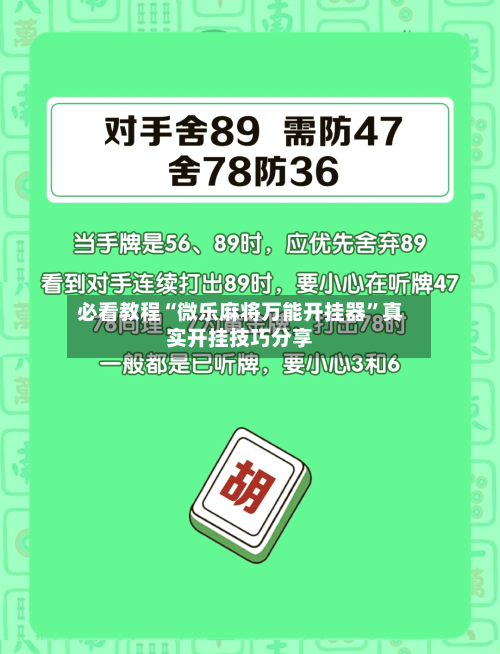 必看教程“微乐麻将万能开挂器	”真实开挂技巧分享-第2张图片