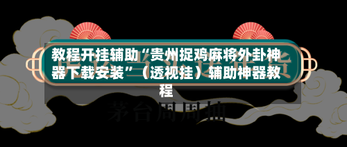 教程开挂辅助“贵州捉鸡麻将外卦神器下载安装”（透视挂）辅助神器教程-第2张图片