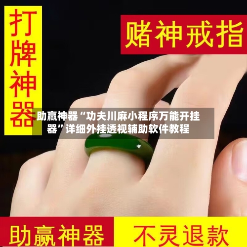 助赢神器“功夫川麻小程序万能开挂器”详细外挂透视辅助软件教程-第2张图片