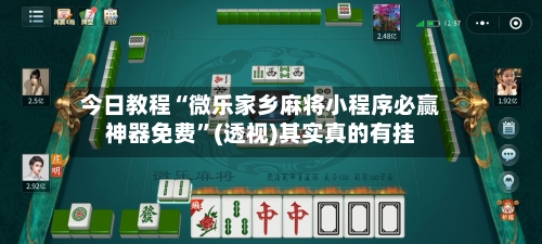 今日教程“微乐家乡麻将小程序必赢神器免费”(透视)其实真的有挂-第3张图片