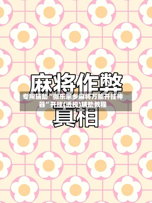 专用辅助“微乐家乡麻将万能开挂神器	”开挂(透视)辅助教程-第2张图片