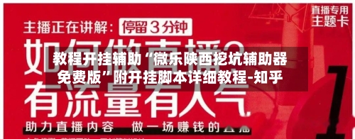 教程开挂辅助“微乐陕西挖坑辅助器免费版	”附开挂脚本详细教程-知乎-第2张图片