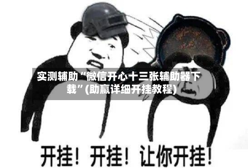 实测辅助“微信开心十三张辅助器下载”(助赢详细开挂教程)