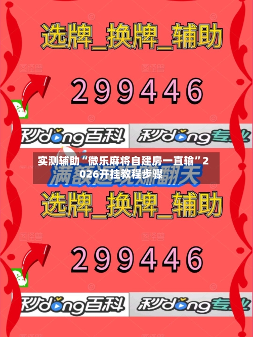 实测辅助“微乐麻将自建房一直输	”2026开挂教程步骤-第3张图片
