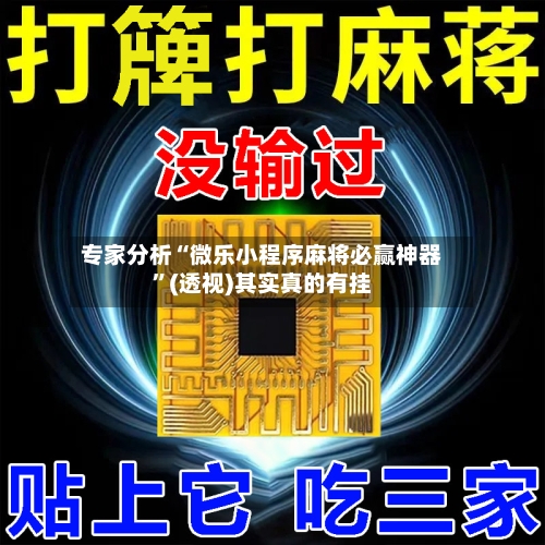 专家分析“微乐小程序麻将必赢神器”(透视)其实真的有挂-第2张图片