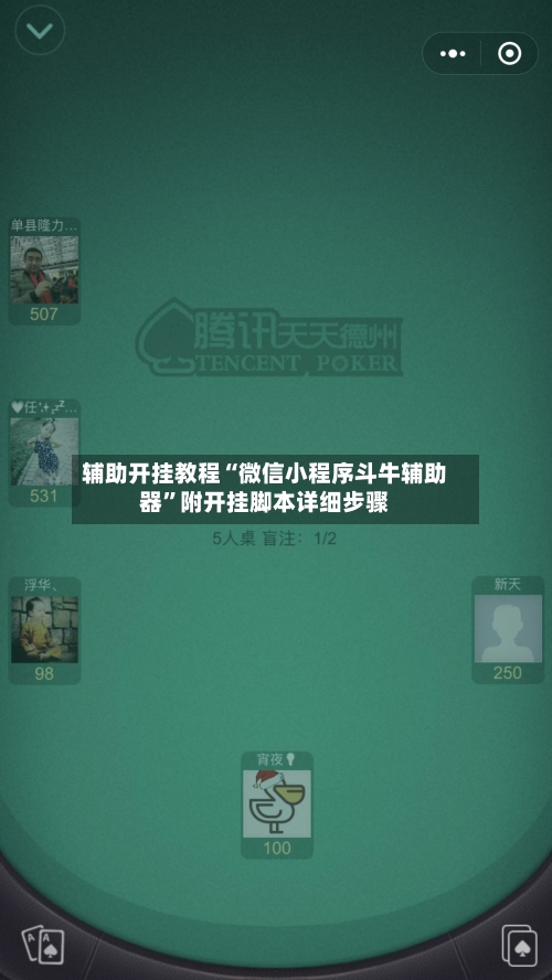 辅助开挂教程“微信小程序斗牛辅助器”附开挂脚本详细步骤-第3张图片