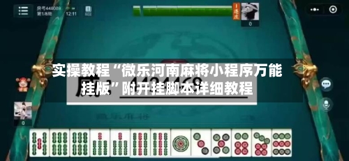 实操教程“微乐河南麻将小程序万能挂版	”附开挂脚本详细教程-第3张图片