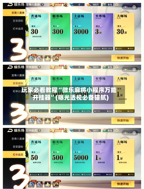 玩家必看教程“微乐麻将小程序万能开挂器	”(曝光透视必备猫腻)-第2张图片