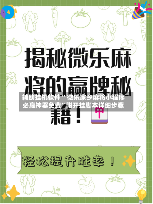辅助挂机软件“ 微乐家乡麻将小程序必赢神器免费”附开挂脚本详细步骤-第3张图片