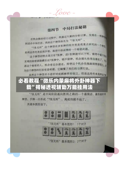 必看教程“微乐内蒙麻将外卦神器下载”揭秘透视辅助万能挂用法-第3张图片