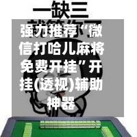 强力推荐“微信打哈儿麻将免费开挂”开挂(透视)辅助神器-第2张图片