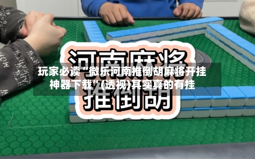 玩家必读“微乐河南推倒胡麻将开挂神器下载”(透视)其实真的有挂-第3张图片