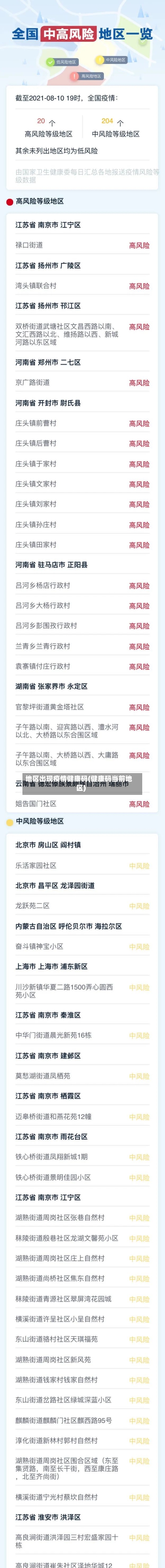 地区出现疫情健康码(健康码当前地区)