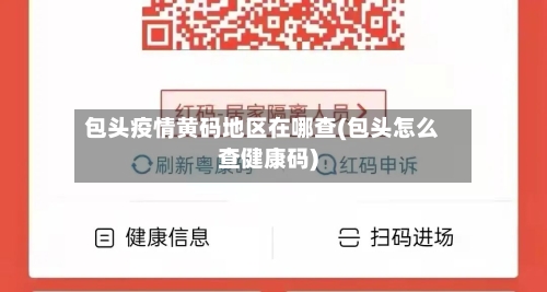 包头疫情黄码地区在哪查(包头怎么查健康码)-第3张图片