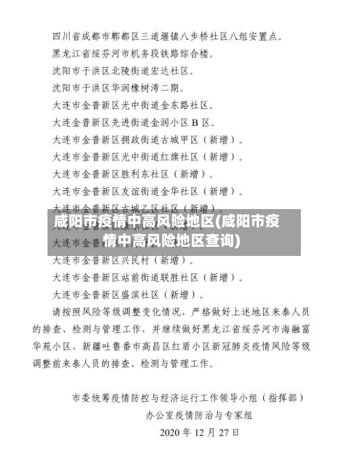 咸阳市疫情中高风险地区(咸阳市疫情中高风险地区查询)-第2张图片