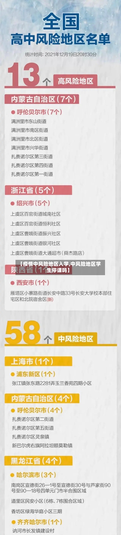 【疫情中风险地区入学,中风险地区学生停课吗】-第3张图片