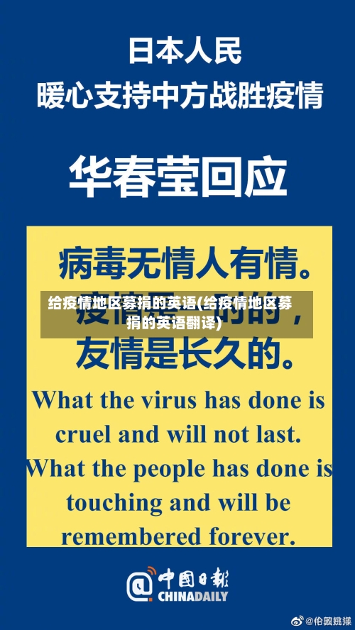 给疫情地区募捐的英语(给疫情地区募捐的英语翻译)