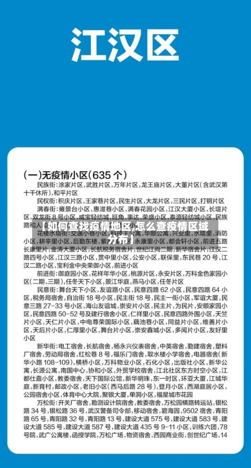 【如何查找疫情地区,怎么查疫情区域分布】